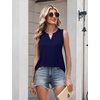 Zeagoo Womens Tank Tops 2026 Loose V Neck Spring Summer Tops Business Dressy Sleeveless Shirts(Navy Blue)