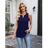 Zeagoo Womens Tank Tops 2026 Loose V Neck Spring Summer Tops Business Dressy Sleeveless Shirts(Navy Blue)
