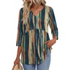 Zeagoo 3/4 Length Sleeve Womens Tops 2026 Blouses for Women Dressy Casual Fashion Clothing V Neck T-Shirts Summer Outfits(02 Tie Dye)