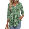 Zeagoo 3/4 Length Sleeve Womens Tops 2026 Blouses for Women Dressy Casual Fashion Clothing V Neck T-Shirts Summer Outfits(Jh560)