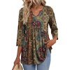 Zeagoo 3/4 Length Sleeve Womens Tops 2026 Blouses for Women Dressy Casual Fashion Clothing V Neck T-Shirts Summer Outfits(Mz721)