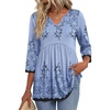 Zeagoo 3/4 Length Sleeve Womens Tops 2026 Blouses for Women Dressy Casual Fashion Clothing V Neck T-Shirts Summer Outfits(Sf166)
