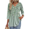 Zeagoo 3/4 Length Sleeve Womens Tops 2026 Blouses for Women Dressy Casual Fashion Clothing V Neck T-Shirts Summer Outfits(Sf244)