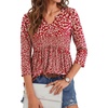 Zeagoo 3/4 Length Sleeve Womens Tops 2026 Blouses for Women Dressy Casual Fashion Clothing V Neck T-Shirts Summer Outfits(Xh518)