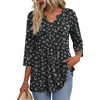 Zeagoo 3/4 Length Sleeve Womens Tops 2026 Blouses for Women Dressy Casual Fashion Clothing V Neck T-Shirts Summer Outfits(Xh522)