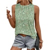 Zeagoo Summer Tank Top for Women 2026 Pleated High Neck Tops Loose Fit Flowy Dressy Tunic Sleeveless Shirts(B-xh534)