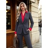 Womens Button Down Shirt Classic Fit Dress Shirt Work Business Casual Long Sleeve Blouse Tops(A-red)