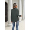 Zeagoo Blouses for Women Long Sleeve Button Down Shirts Dressy Casual Collared Tops Business Work Outfits(Army Green)