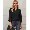 Zeagoo Blouses for Women Long Sleeve Button Down Shirts Dressy Casual Collared Tops Business Work Outfits(Black)