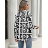 Zeagoo Blouses for Women Long Sleeve Button Down Shirts Dressy Casual Collared Tops Business Work Outfits(Black and White)