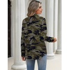 Zeagoo Blouses for Women Long Sleeve Button Down Shirts Dressy Casual Collared Tops Business Work Outfits(Camouflage)