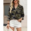 Zeagoo Blouses for Women Long Sleeve Button Down Shirts Dressy Casual Collared Tops Business Work Outfits(Camouflage)