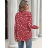 Zeagoo Blouses for Women Long Sleeve Button Down Shirts Dressy Casual Collared Tops Business Work Outfits(Holiday Rose)
