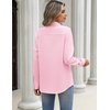 Zeagoo Blouses for Women Long Sleeve Button Down Shirts Dressy Casual Collared Tops Business Work Outfits(Light Pink)