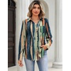 Zeagoo Blouses for Women Long Sleeve Button Down Shirts Dressy Casual Collared Tops Business Work Outfits(Multicoloured Brush)