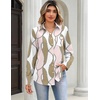Zeagoo Blouses for Women Long Sleeve Button Down Shirts Dressy Casual Collared Tops Business Work Outfits(Pink Print)