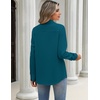 Zeagoo Blouses for Women Long Sleeve Button Down Shirts Dressy Casual Collared Tops Business Work Outfits(Teal Blue)