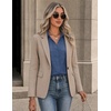 Zeagoo Button Down Shirts for Women Long Sleeve Tops Striped Solid Blouses | Collared V Neck Shirts Button Up Shirt Dressy Casual Blouses Cute Summer Fall Fashion Clothes Office Work Tops Spring Outfits(Navy Blue)