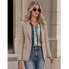 Zeagoo Button Down Shirts for Women Long Sleeve Tops Striped Solid Blouses | Collared V Neck Shirts Button Up Shirt Dressy Casual Blouses Cute Summer Fall Fashion Clothes Office Work Tops Spring Outfits(Boho Striped-cx289)