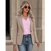 Zeagoo Button Down Shirts for Women Long Sleeve Tops Striped Solid Blouses | Collared V Neck Shirts Button Up Shirt Dressy Casual Blouses Cute Summer Fall Fashion Clothes Office Work Tops Spring Outfits(Pink Striped-tw338)
