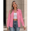 Zeagoo Button Down Shirts for Women Long Sleeve Tops Striped Solid Blouses | Collared V Neck Shirts Button Up Shirt Dressy Casual Blouses Cute Summer Fall Fashion Clothes Office Work Tops Spring Outfits(Pink Striped-tz407)