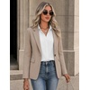 Zeagoo Button Down Shirts for Women Long Sleeve Tops Striped Solid Blouses | Collared V Neck Shirts Button Up Shirt Dressy Casual Blouses Cute Summer Fall Fashion Clothes Office Work Tops Spring Outfits(White)