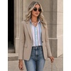 Zeagoo Button Down Shirts for Women Long Sleeve Tops Striped Solid Blouses | Collared V Neck Shirts Button Up Shirt Dressy Casual Blouses Cute Summer Fall Fashion Clothes Office Work Tops Spring Outfits(Pink Blue Striped-tz267)