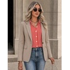 Zeagoo Button Down Shirts for Women Long Sleeve Tops Striped Solid Blouses | Collared V Neck Shirts Button Up Shirt Dressy Casual Blouses Cute Summer Fall Fashion Clothes Office Work Tops Spring Outfits(Red Striped-tw701)