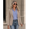 Zeagoo Button Down Shirts for Women Long Sleeve Tops Striped Solid Blouses | Collared V Neck Shirts Button Up Shirt Dressy Casual Blouses Cute Summer Fall Fashion Clothes Office Work Tops Spring Outfits(Blue Striped-tw221)