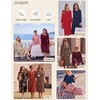 Zeagoo Fall Dresses for Women Long Sleeve Midi Dress Casual A Line Dresses 2026 Pleated Flare Dress with Pockets(Deep Green Floral)