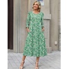 Zeagoo Summer Dresses for Women 2026 3/4 Sleeve Dress for Women Floral Midi Dresses for Casual Womens Dresses with Pockets(C-floral-bf201-new)
