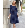 Zeagoo Summer Dresses for Women 2026 3/4 Sleeve Dress for Women Floral Midi Dresses for Casual Womens Dresses with Pockets(C-floral-jh379-new)