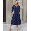 Zeagoo Summer Dresses for Women 2026 3/4 Sleeve Dress for Women Floral Midi Dresses for Casual Womens Dresses with Pockets(C-floral-jh379-new)