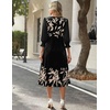 Zeagoo Summer Dresses for Women 2026 3/4 Sleeve Dress for Women Floral Midi Dresses for Casual Womens Dresses with Pockets(C-floral-pa356-new)