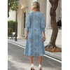 Zeagoo Summer Dresses for Women 2026 3/4 Sleeve Dress for Women Floral Midi Dresses for Casual Womens Dresses with Pockets(C-floral-sp111-new)