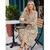 Zeagoo Summer Dresses for Women 2026 3/4 Sleeve Women’s Dress Casual Midi Tshirt Dresses with Pockets Semi-Formal Sundress(Beige)