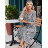Zeagoo Summer Dresses for Women 2026 3/4 Sleeve Women’s Dress Casual Midi Tshirt Dresses with Pockets Semi-Formal Sundress(Mz919)