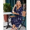 Zeagoo Summer Dresses for Women 2026 3/4 Sleeve Women’s Dress Casual Midi Tshirt Dresses with Pockets Semi-Formal Sundress(Navy Sf180)