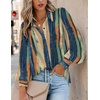 Zeagoo Women Button Down Shirts Lantern Long Sleeve Tops Business Casual Chiffon Blouses Trendy Work Clothes(Cx289-multicolored)