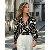 Zeagoo Women Button Down Shirts Lantern Long Sleeve Tops Business Casual Chiffon Blouses Trendy Work Clothes(Cx312)