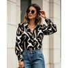 Zeagoo Women Button Down Shirts Lantern Long Sleeve Tops Business Casual Chiffon Blouses Trendy Work Clothes(Cx312)