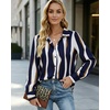 Zeagoo Women Button Down Shirts Lantern Long Sleeve Tops Business Casual Chiffon Blouses Trendy Work Clothes(Cx327-graphics)