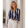 Zeagoo Women Button Down Shirts Lantern Long Sleeve Tops Business Casual Chiffon Blouses Trendy Work Clothes(Cx327-graphics)