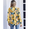 Zeagoo Women Button Down Shirts Lantern Long Sleeve Tops Business Casual Chiffon Blouses Trendy Work Clothes(Jh579-multicolored)