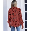 Zeagoo Women Button Down Shirts Lantern Long Sleeve Tops Business Casual Chiffon Blouses Trendy Work Clothes(Sf290-pattern)
