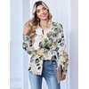 Zeagoo Women Button Down Shirts Lantern Long Sleeve Tops Business Casual Chiffon Blouses Trendy Work Clothes(Sp99-green Leaves)