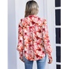 Zeagoo Women Button Down Shirts Lantern Long Sleeve Tops Business Casual Chiffon Blouses Trendy Work Clothes(Wf97-pink)