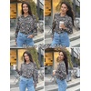 Zeagoo Women Button Down Shirts Lantern Long Sleeve Tops Business Casual Chiffon Blouses Trendy Work Clothes(Xh532-black)