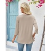 Zeagoo Women’s 2026 Summer 3/4 Sleeve Lightweight Cardigans Open Front Draped Ruffles Kimono Coverups(Apricot)