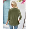 Zeagoo Women’s 2026 Summer 3/4 Sleeve Lightweight Cardigans Open Front Draped Ruffles Kimono Coverups(Army Green)